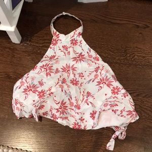 Halter tank with tie sleeves